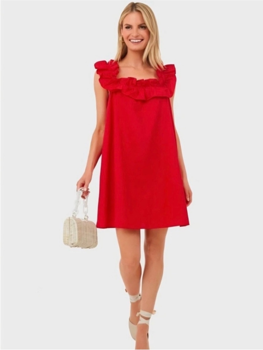 Hyacinth House Tuckernuck Red Ruffle Dress